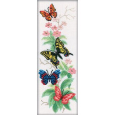 Набор для вышивания арт.РТ-M146 'Бабочки и цветы' 16x45 см