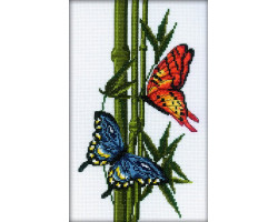 Набор для вышивания арт.РТ-M207 'Бабочки и бамбук' 13x26 см