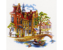 Набор для вышивания арт.РТ-M293 'Прогулки по Амстердаму' 25х25 см