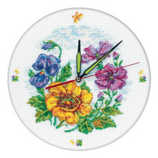 Набор для вышивания арт.РТ-M40006 'Цветочные часы' 30x30 см