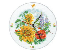 Набор для вышивания арт.РТ-M40007 'Цветочные часы' 30x30 см