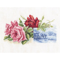 Набор для вышивания арт.РТ-M518 'Миниатюра с розами' 27x17 см