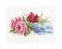 Набор для вышивания арт.РТ-M518 'Миниатюра с розами' 27x17 см