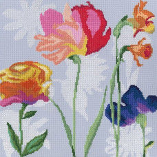Набор для вышивания арт.РТ-M569 'Цветы радуги' 27,5х28 см