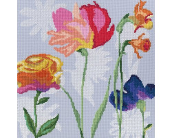 Набор для вышивания арт.РТ-M569 'Цветы радуги' 27,5х28 см