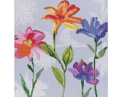 Набор для вышивания арт.РТ-M570 'Цветы радуги' 27,5х28 см