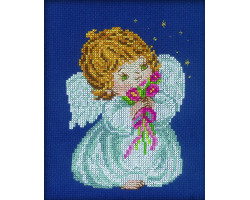Набор для вышивания арт.РТ-С038 'Ангел с цветами' 13x16 см