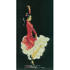 Набор для вышивания арт.РТ-С098 'Танцовщица фламенко' СР 17x32 см