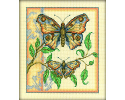 Набор для вышивания арт.РТ-С130 'Тандем бабочек' 20х23 см