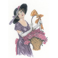 Набор для вышивания арт.РТ-С157 'Прелестная цветочница' 15х21 см