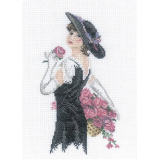 Набор для вышивания арт.РТ-С158 'Дама с розами' 15х21 см