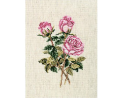 Набор для вышивания арт.РТ-С179 'Розы на льняной ткани' 13x18 см