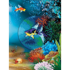 Набор для вышивания арт.РТ-СH815 'Подводный мир. Морская рыбка' d 10 см