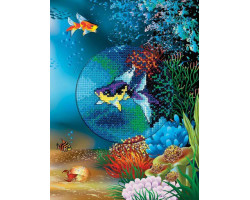 Набор для вышивания арт.РТ-СH815 'Подводный мир. Морская рыбка' d 10 см