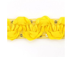 Тесьма с пайетками TBY арт.TH463-1 шир.25мм цв.16 желтый уп.18,28м
