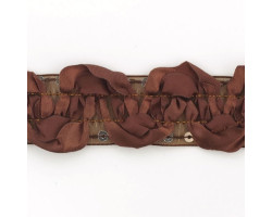 Тесьма с пайетками TBY арт.TH463-1 шир.25мм цв.32 коричневый уп.18,28м