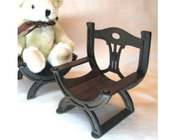 Комплект сборки из МДВ курульное кресло для кукол арт.187083 недекорированный