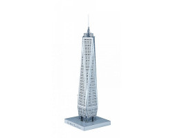 Объемная металлическая 3D модель арт.K0035/B11113 One World Trade Center 3,5х3,5х12,3см