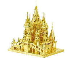 Объемная металлическая 3D модель арт.K0063/B22231T Saint Basil's Cathedral 6х7,7х8,7см