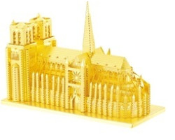 Объемная металлическая 3D модель арт.K0064/B22232T Notre Dame Cathedral 10х4,4х7см