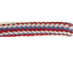 Шнур полиэфир, 1с-36, 4.5мм, цв.синий/красный/белый