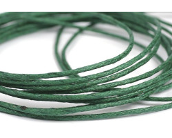 Шнур вощеный, 1мм, цв. т.зеленый уп. 70м