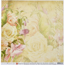 Бумага для скрапбукинга арт.CH.12600 'Букет роз'