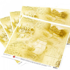 Бумага для скрапбукинга арт.CH.12695 'Памятные путешествия'