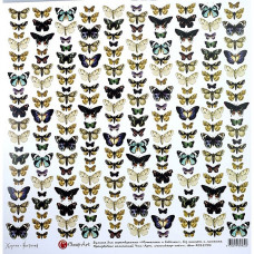 Бумага для скрапбукинга арт.CH.12701 'Мотыльки и бабочки'