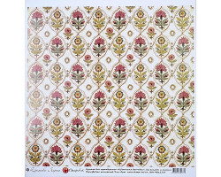 Бумага для скрапбукинга арт.CH.12737 'Цветочная вышивка'