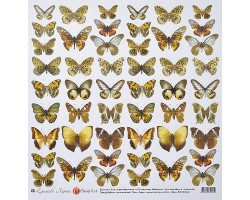 Бумага для скрапбукинга арт.CH.12862 'Солнечные бабочки'