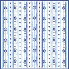 Бумага для скрапбукинга 'Гжель' арт.CP02491 полосочки на белом 30,5х30,5см 160г/м одностор
