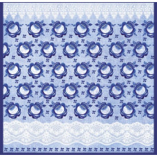 Бумага для скрапбукинга 'Гжель' арт.CP02514 кружево голубое 30,5х30,5см 160г/м одностор