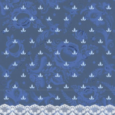Бумага для скрапбукинга 'Гжель' арт.CP02521 кружево синее 30,5х30,5см 160г/м одностор