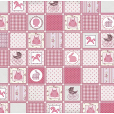 Бумага для скрапбукинга 'Малыш и малышка' арт.CP06389 розовое одеяло 30,5х30,5см 140г/м одностор