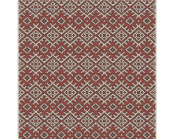 Бумага для скрапбукинга 'Славянка' арт.CP02637 вышивка красные ряды 30,5х30,5см 160г/м одност