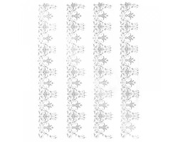 Трансфер декоративный арт.VS-015 'Ажурный бордюр' 17х25см серебро