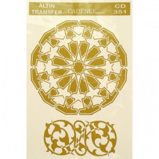 Трансфер универсальный арт.CD-351 'Круглая арабеска' 17х25 см золотой