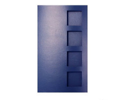 Открытка тройная арт. ЛО-О31007 4 квадрата синяя перламутровая
