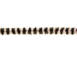 Скрутки бархатные-полосатые 0,5х30см цв. В019 черно-белый уп.100шт