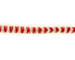 Скрутки бархатные-полосатые 0,5х30см цв. В020 красно-белый уп.100шт