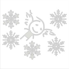 Светоотражающая термоаппликация ангелочек и снежинки арт.14002
