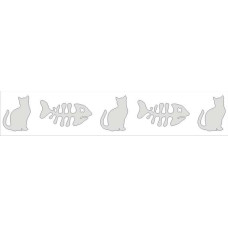 Светоотражающая термоаппликация рыбы кошки, арт.13108
