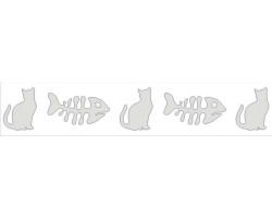 Светоотражающая термоаппликация рыбы кошки, арт.13108