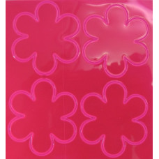 Световозвращатель наклейка арт.СВЭН.043 ПВХ 'Набор цветов' (Розовый) 10х9 см