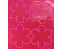 Световозвращатель наклейка арт.СВЭН.043 ПВХ 'Набор цветов' (Розовый) 10х9 см