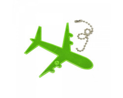 Световозвращатель подвеска арт.СВЭП.012 ПВХ 'Самолет' (Зеленый)