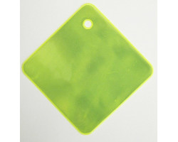 Световозвращатель подвеска арт.СВЭП.025 ПВХ 'Ромб' (Желто-лимонный) 7х7 см