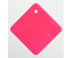 Световозвращатель подвеска арт.СВЭП.026 ПВХ 'Ромб' (Розовый) 7х7 см