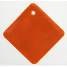 Световозвращатель подвеска арт.СВЭП.027 ПВХ 'Ромб' (Оранжевый) 7х7 см